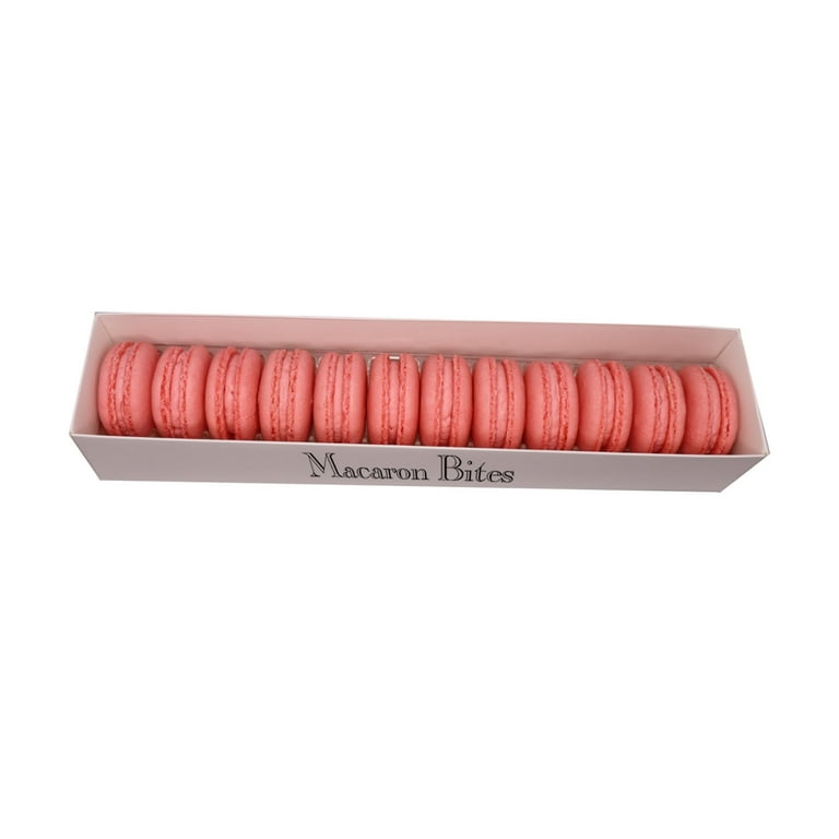 Cuorenero Macaron Strawberry Flavor | Gluten Free Macaron In Case | Strawberry Macaron Taste | Strawberry Cream Cookies - 2 Boxes X 3 Macarons Each