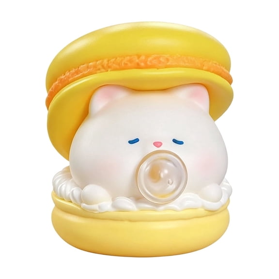 Macaron Bubble Squishy Pendant, Cute Vinyl Stress Relief Pinch Fidget for Adults, Cartoon Fun Desk Decor and Anxiety Calming Gift for Office Space