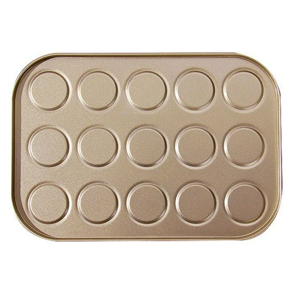 Macaron Cake Pan, 15-Cavity Non-Stick Macaroon Biscuits Cookie Bakeware for Oven Baking