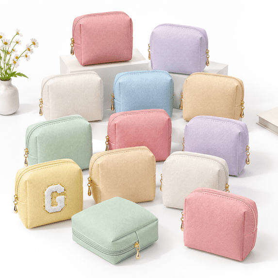 Marcaroni Recipe Macaron Color 5.1 x 2 x 5.1 in PU Leather Makeup Pouches Bulk Set of 15 ...