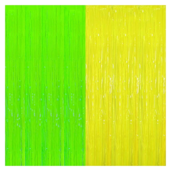 Macaron Fluorescent Tassel Curtain, 78.7" x 39.4" Shiny Foil Fringe Backdrop for Birthday Party, Wall Hanging Decoration, Photo Booth Background, Event and Celebration Supplies