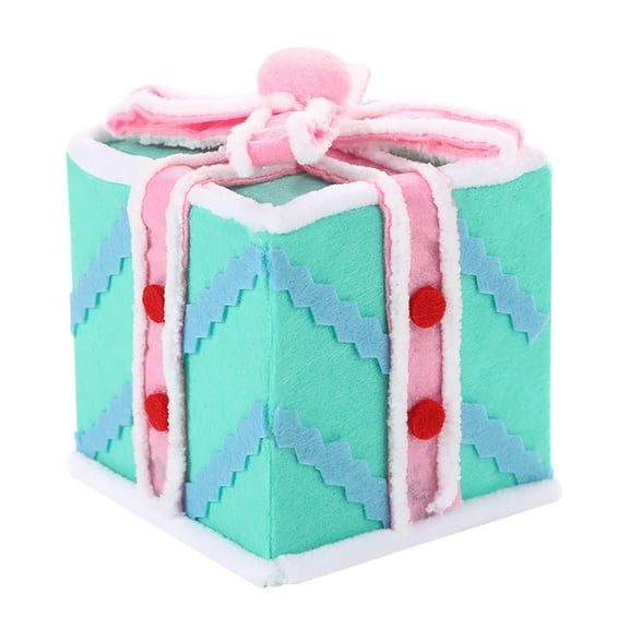 Macaron Gift Box Decoration, Christmas Tree Ornament and Party Favor, Color Blocked Gift Box for Holiday Party Favors, Stocking Stuffers, and Mantel Display for Seasonal Celebrations Akmoler