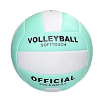A Macaron Green Soft Volleyball For Indoor Outdoor Beach Training Official Size 5 Waterproof Pvc Material For Beginners Students Gym Sports Volleyball