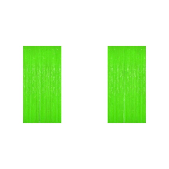 Macaron Light Glow in the Dark Foil Fringe Curtain with double sided tape in the Back, 3.2*6.4 ft Party Streamer Foil Curtain for Birthday, Halloween Decor Party Decorations