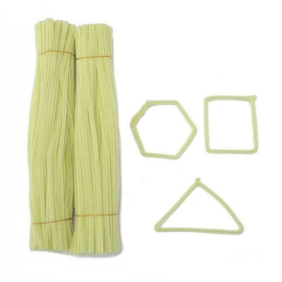 Macaron Light Yellow Pipe Cleaners Craft 500 PCS Chenille Stems Assorted Colors 6MM x 12 INCH Twistable Stems for Children‘s Crafts and Arts Bendable Sculpting Sticks
