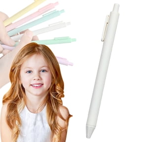 Macaron Pastel Retractable Gel Pens, 0.7mm Fine Point Quick Dry Colored Gel Pens, Cute Smooth Writing Pens for Journaling, Drawing, Note Taking & Daily Use, Premium Ink Pens, White