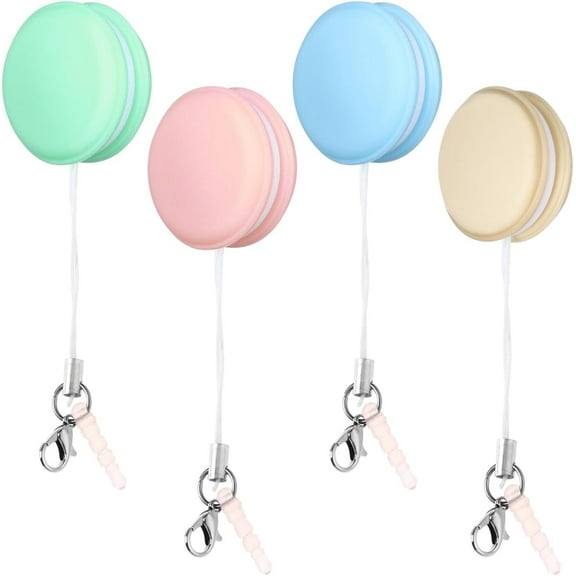 Macaron Phone Screen Cleaner, 4PCS Keychain Portable Screen Wipes for Smartphones Tablets Laptops Glasses Lens Cleaning