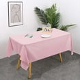 thumbnail image 1 of Macaron Pink Disposable Plastic Tablecloth - Heavy Duty Rectangle Table Cover for Parties, Waterproof & Wrinkle Resistant, Smooth Finish, 1 Pack, 1 of 5