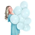 thumbnail image 1 of Macaron Powder Blue Balloons - 12 Inch Latex Balloons - 100 Pack, 1 of 4