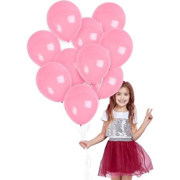 Macaron Red Balloons - 12 Inch Latex Balloons - 72 Pack