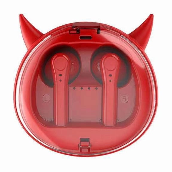 Macaron Red Tws5.0 Wireless Bluetooth Headset