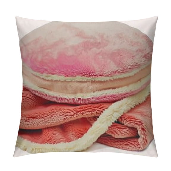 Macaron Shaped Multi-Function Throw Pillow Cushion with Removable Blanket, B7PK
