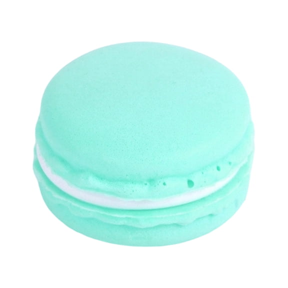 Macaron Shaped Stress Relief Squeeze Play, PU Fast Rebound Sensory Hand Play, Realistic Artificial Food Model for Desk Decor, Office Anxiety Relief, Blue