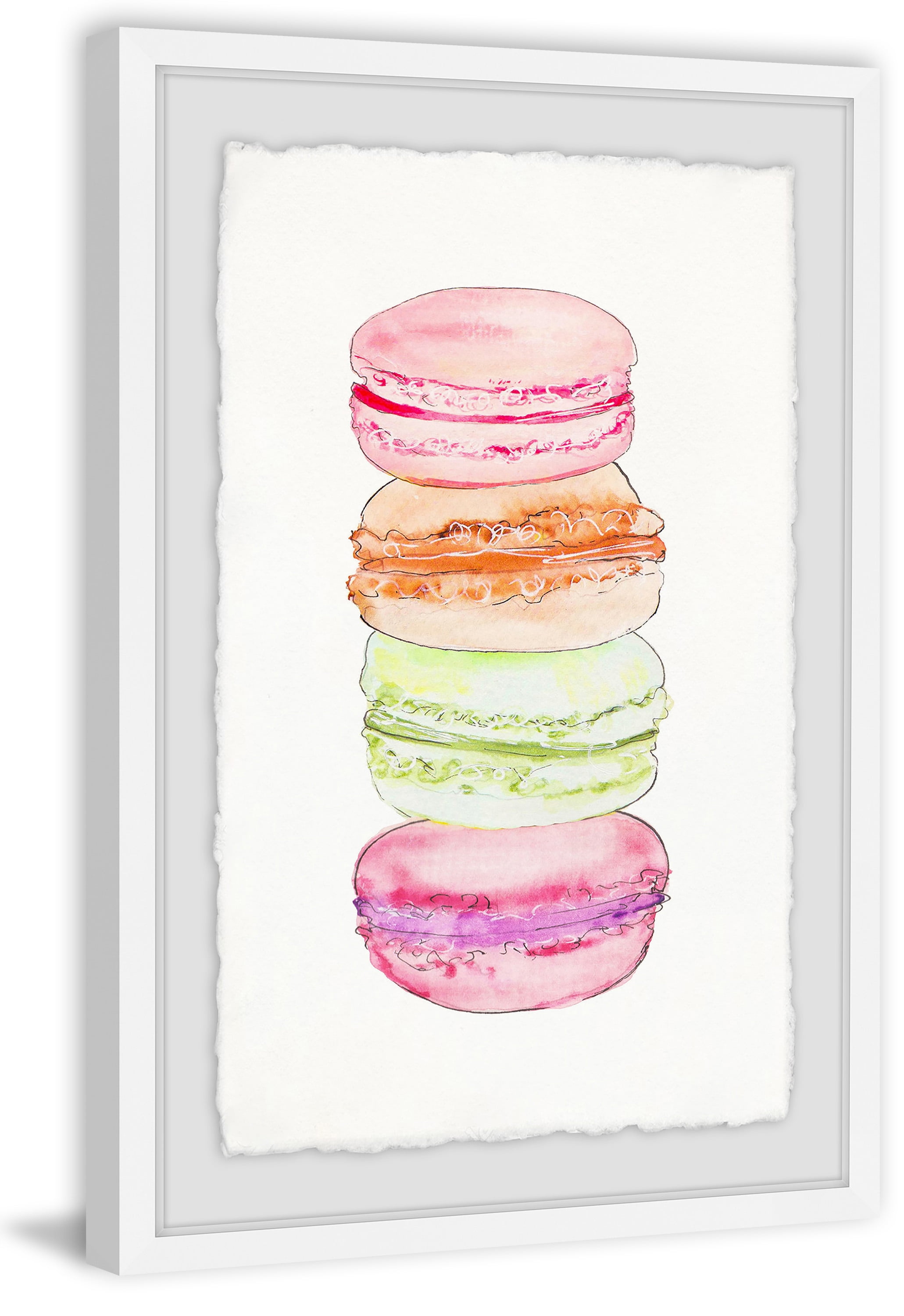 Macaron Tower Framed Painting Print