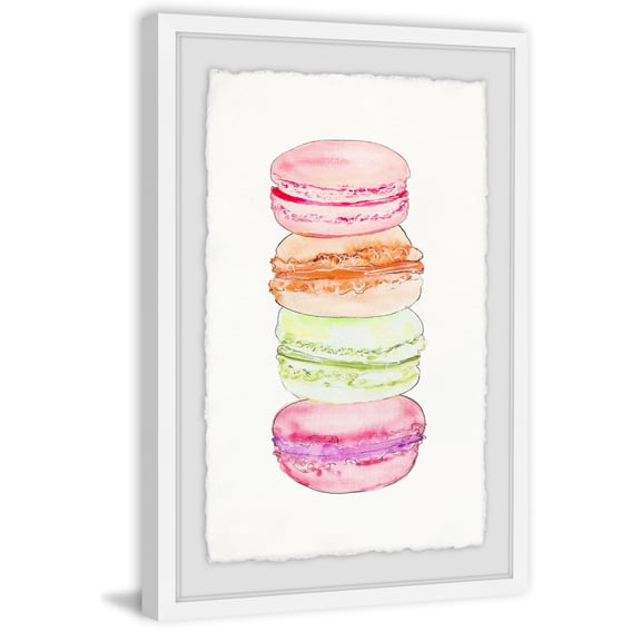 Macaron Tower Framed Painting Print