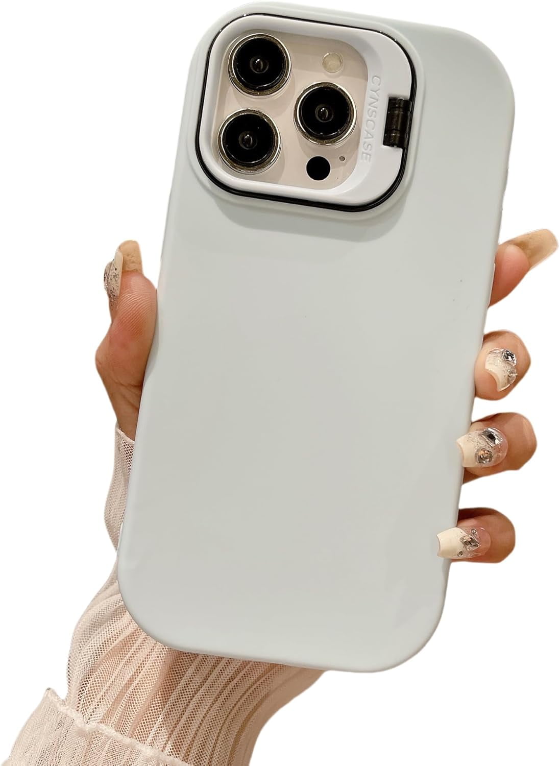 Macaron color lens holder phone case, silicone soft case, small fresh