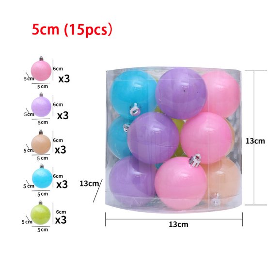 Macaron-colored Christmas Balls Home Ornaments Christmas Decoration For Party Weddings Christmas Birthdays Hanging Pendant