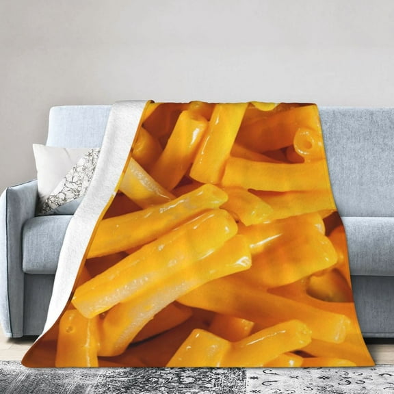 Macaroni Blanket Gifts For Kids Adults - Lightweight Throw Blanket For Bedroom Living Room Decor Soft Fuzzy Fleece Cozy Plush Bed Couch 60"X50"