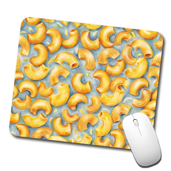Macaroni Cheese Pasta Watercolor Mouse Pad Low Profile Gaming Mat
