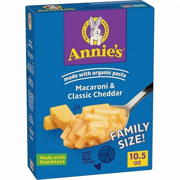 Macaroni and Cheese, Classic Cheddar, Made with Organic Pasta, Family Size, 10.5 oz