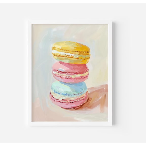 Macarons Art Poster Vintage French Food Poster (Print), Cookies, Sweet Treat Bakery decor, Unframed Poster Size 8x12 F03.1.19l725