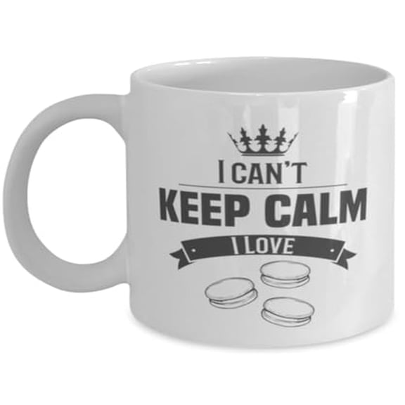 I Can't Keep Calm Macaron Design - Dessert Lover - 11 oz Ceramic Coffee Mug