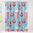 thumbnail image 1 of Macarons Coffee Pink Black Out Curtains 84 Inch Length Curtains for Sliding Glass Doors Bedroom Living Room 2 Pack, 1 of 6