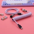 thumbnail image 1 of Macarons Color Cable Usb c Keyboard USB aviator Keyboard Cable Converter Ps2 to Usb Coiled Mechanical Keyboard Cable, 1 of 5