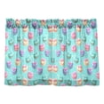 thumbnail image 1 of Macarons with Heart Pattern Tier Curtains Tier Kitchen Living Room Bedroom Balcony 2 Panels 27x24 Inch, 1 of 9