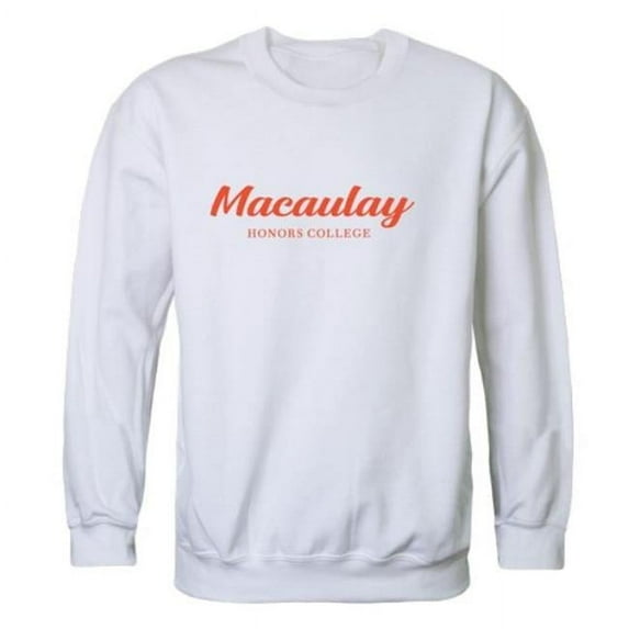 Macaulay Honors College Script Crewneck Sweatshirt, White - 2XL