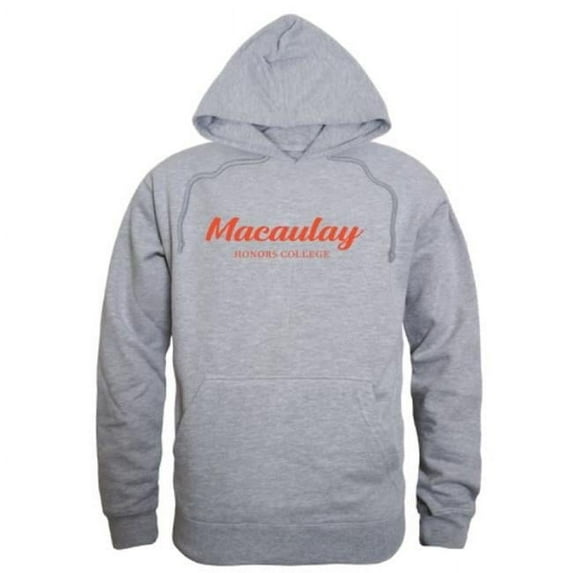 Macaulay Honors College Script Hoodie, Heather Grey - Large