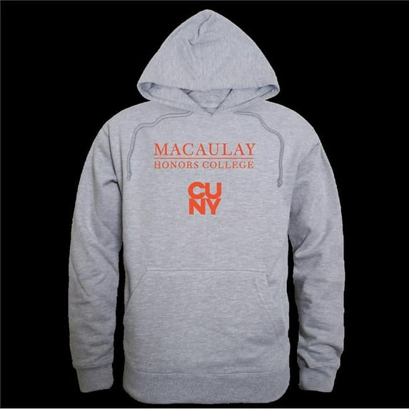 Macaulay Honors College Seal Hoodie, Heather Grey - Small