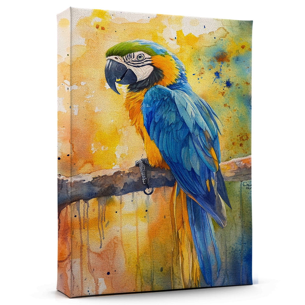 Macaw Blue And Gold Canvas Wall Art Animal Decor, Macaw Blue And Gold ...