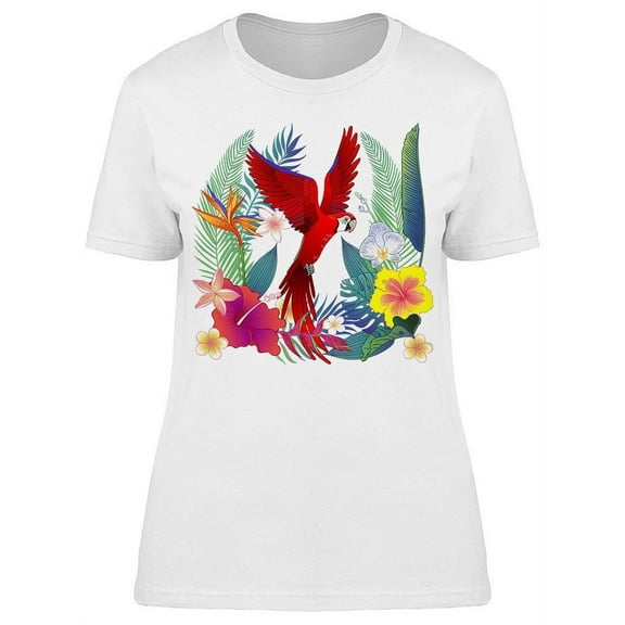 Macaw Parrot Bird T-Shirt Women -Image by Shutterstock, Female Medium