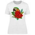 thumbnail image 1 of Macaw Parrot Head With Red Roses T-Shirt Women -Image by Shutterstock, Female 3X-Large, 1 of 2