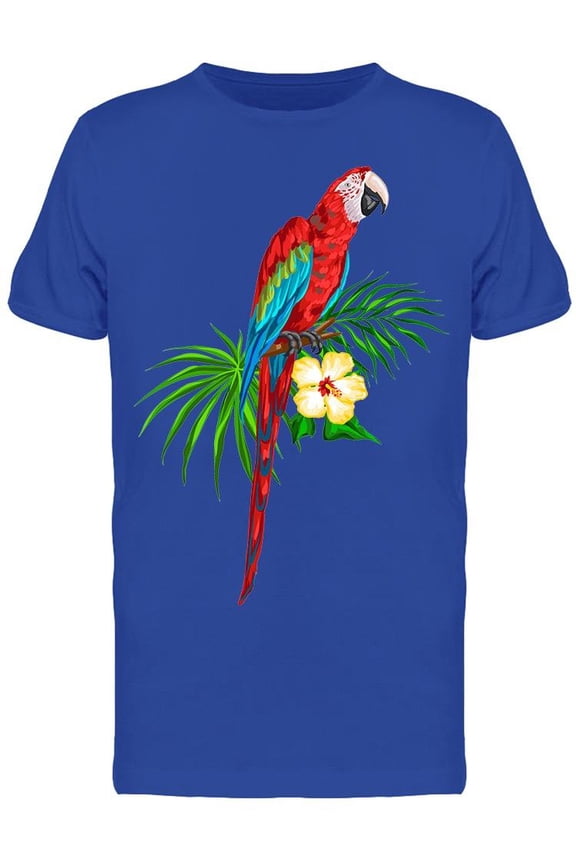 Macaw Parrot T-Shirt Men -Image by Shutterstock, Male Small