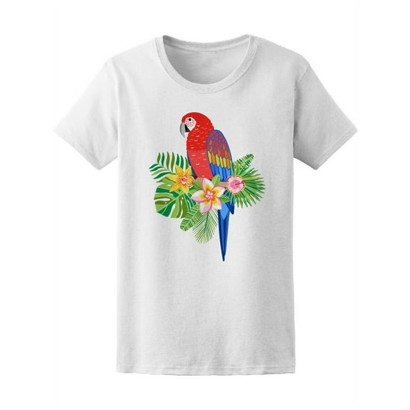 Macaw Parrot Tropical Bird T-Shirt Women -Image by Shutterstock, Female Large