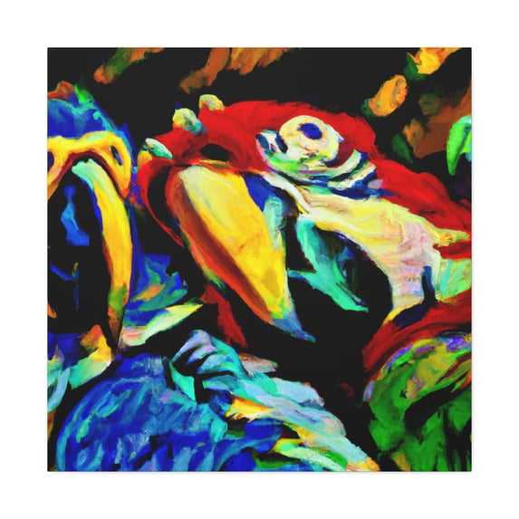Macaws in Flight - Canvas