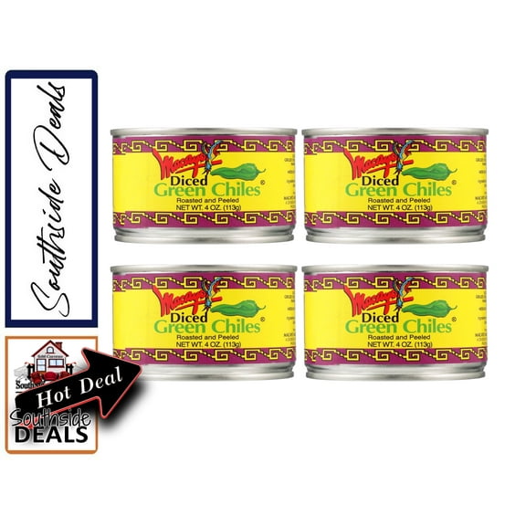 Macayo's Canned Diced Green Chiles, 4 Oz (Pack of 4)