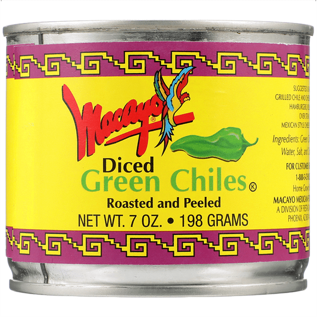 Macayo's Canned Fire Roasted Diced Green Chile, 7 oz