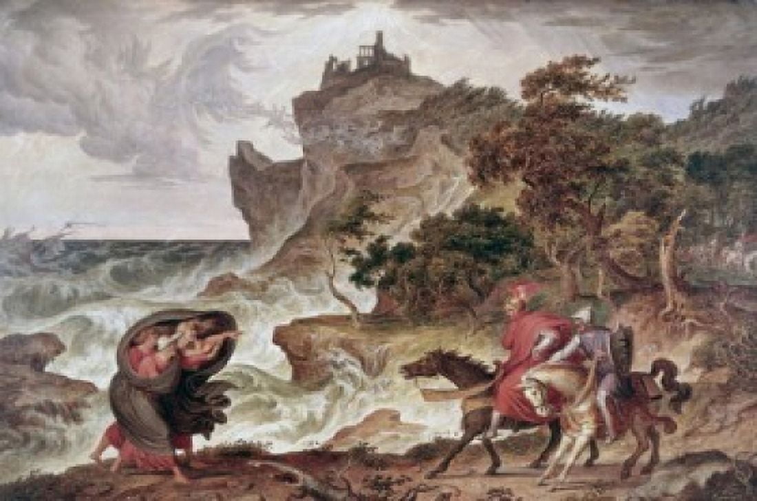 Macbeth And The Witches Joseph Anton Koch (1768-1839 Austrian) Canvas Art - Joseph Anton Koch (18 x 24)