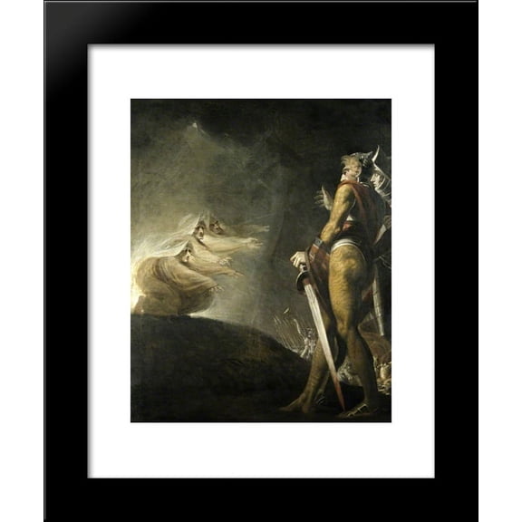Macbeth, Banquo and the Witches 20x24 Framed Art Print by Henry Fuseli
