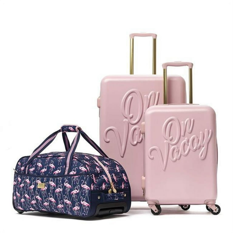 Macbeth Collection On Vacay 3 Piece Nested Luggage Set, Pink