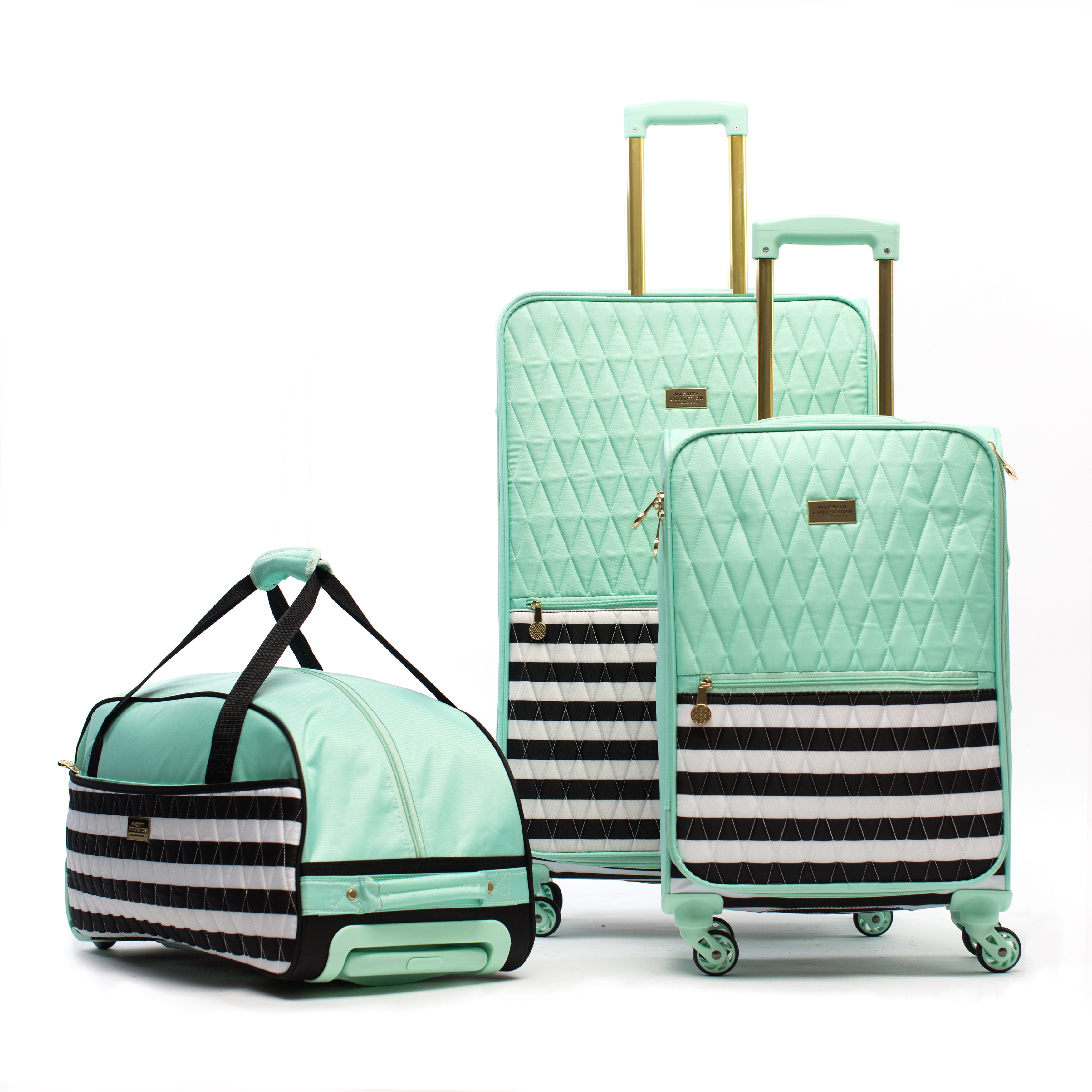 Macbeth Madison Mint 3-piece Quilted Spinner Luggage Set - Walmart.com