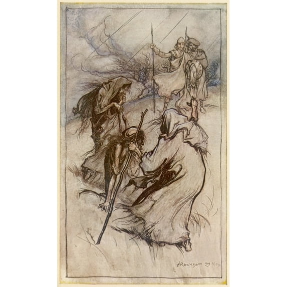 Macbeth Meets Witches Poster Print By Mary Evans Picture Libraryarthur Rackham (18 X 24)