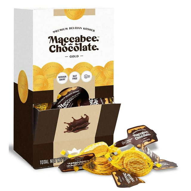Maccabee Hanukkah Gelt Chocolate Coins Kosher OUD Nutfree Premium