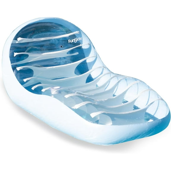 Maccabi Art BodyHug Lounge Puffy Cloud 4.8ft Inflatable Pool Chair Float with Cup Holder & Contoured Support Adults 14+