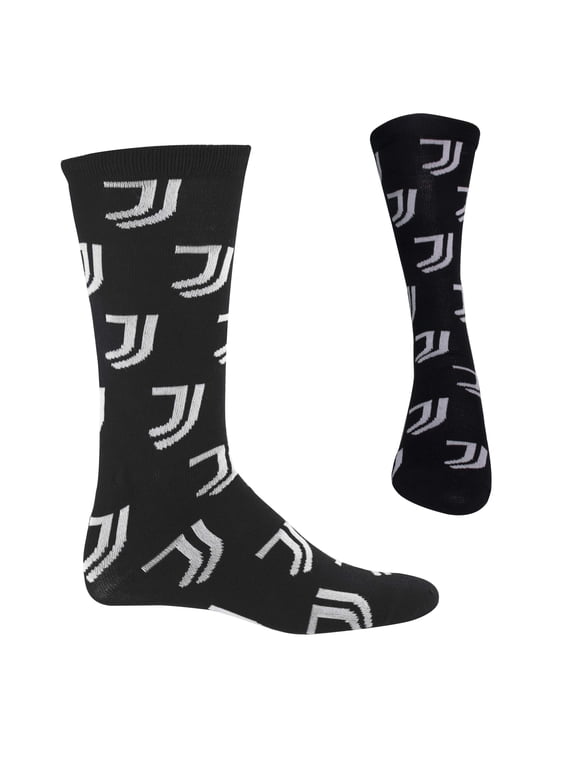 Official Juventus FC - Black Socks With Logo, Size 9-13