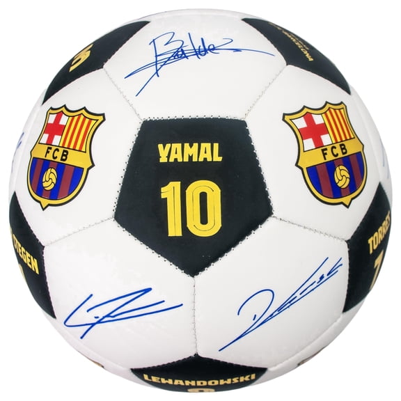 Maccabi Art Officially Licensed FC Barcelona Soccer Ball Size 5 – Player Names & Signature-Style Graphics, Team Crest Logo, Collector Training Football, Indoor/Outdoor