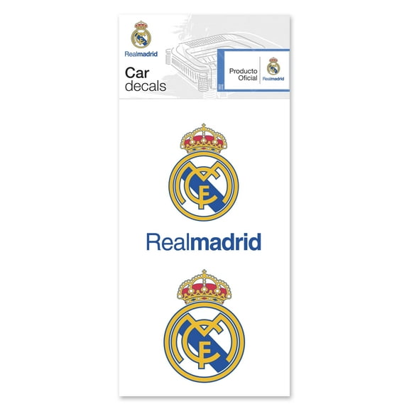 Maccabi Art Real Madrid Car Decal – Official Licensed Vinyl Sticker for Cars – Weather Resistant White Crest – Outdoor Use – Single Application